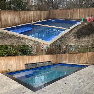 Before and After Pool Install